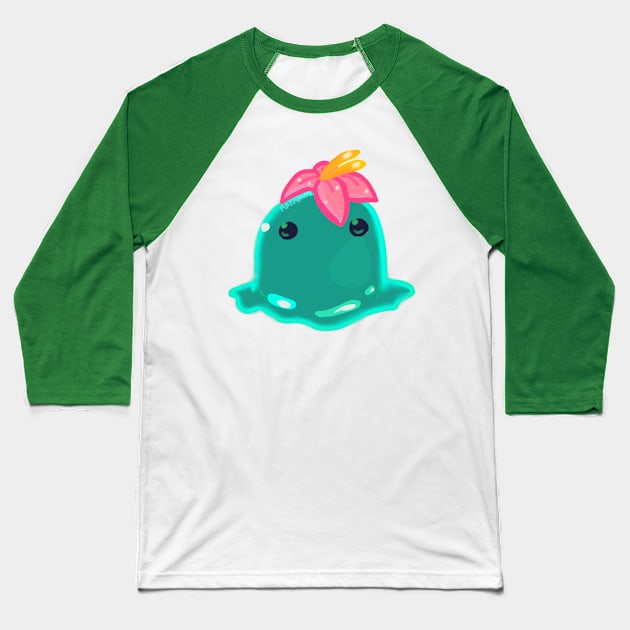 Secret Puddle Slime Style Baseball T-Shirt by Kazzyarts